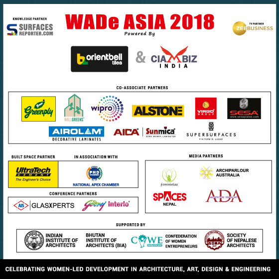 With the big triumph, we want to announce *Orient Bell and CIAMBIZ *as Top Associate Partners of WADe ASIA 2018, the biggest event in Asia celebrating Women-led Development in Architecture, Art and Design.