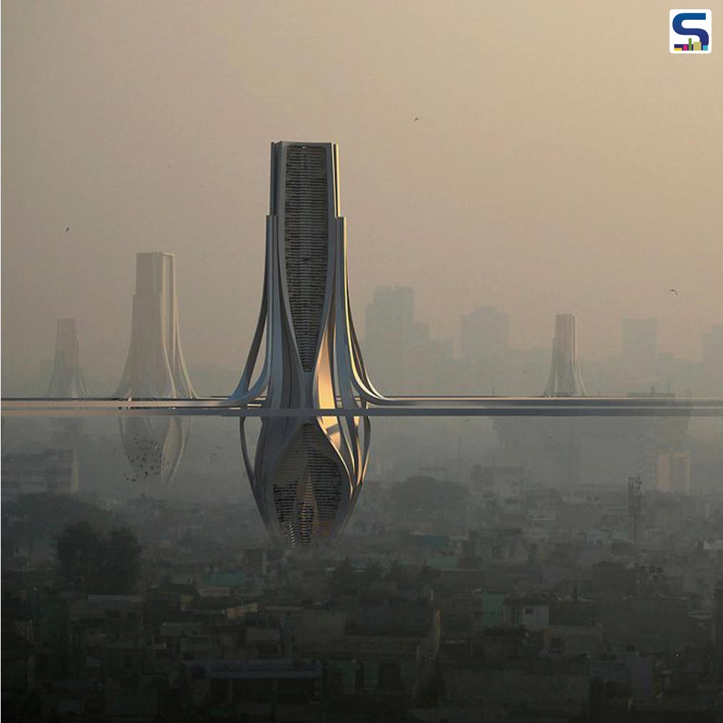 To clean Delhi’s polluted air, Dubai-based architecture firm, Znera Purposed to Design 100-metres high pollution absorbing towers.