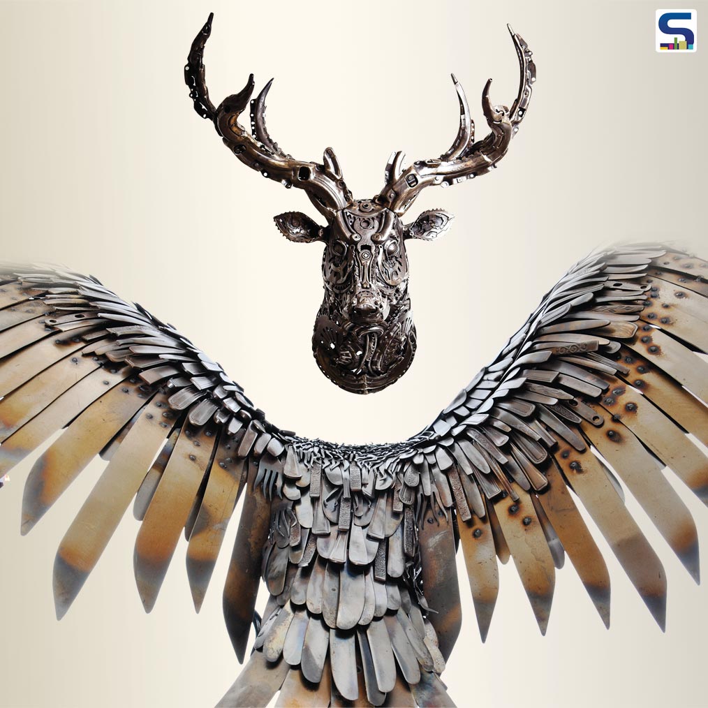 Alan Williams is a metal artist & sculptor based in the UK. His pieces are mostly made from found and reclaimed metal. Even as a child he would create fantastical hybrid creations using old broken toys and a tube of superglue.