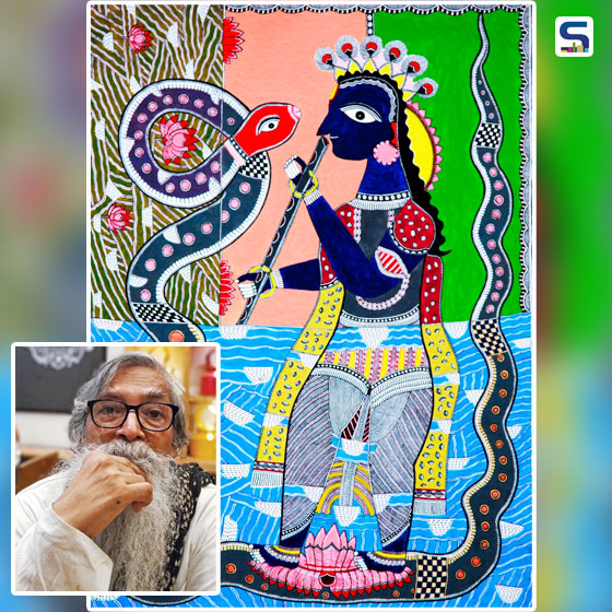 The solo show of famous Mithila artist Santosh Kumar Das presented by Anubhav Nath, Curatorial Director of Ojas Art and curated by Kathryn Myers starts on Thursday, January 10th 2019. The month-long event- “Rerouted Realities”- will showcase around 40 artworks by the distinguished artist.