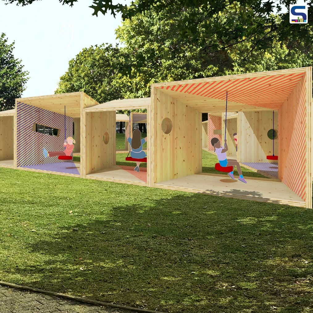 Winner of 2019 city of dreams competition by AIA New York, “Salvage Swings” is a fun and attractive pavilion designed by Somewhere Studio, which is led by Jessica Colangelo and Charles Sharpless.