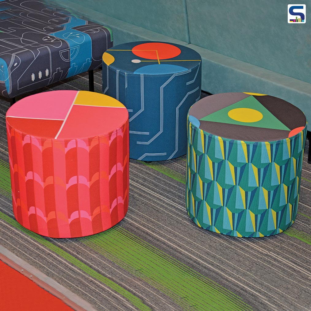 Of what can be thought of as an expression or almost like a painting on pieces of furniture – Otium living collaborated with Pfeda Synthetics.