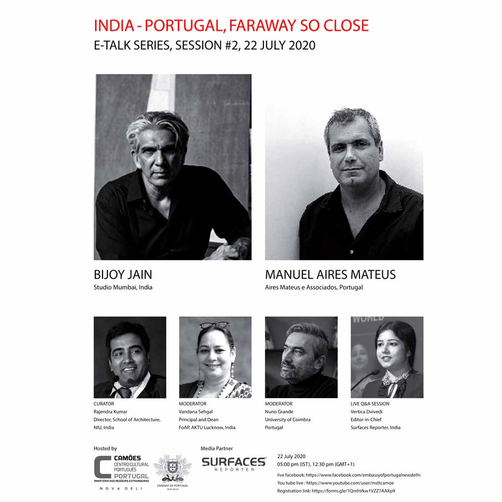 LIVE E-talks with Bijoy Jain, Manuel Aires Mateus