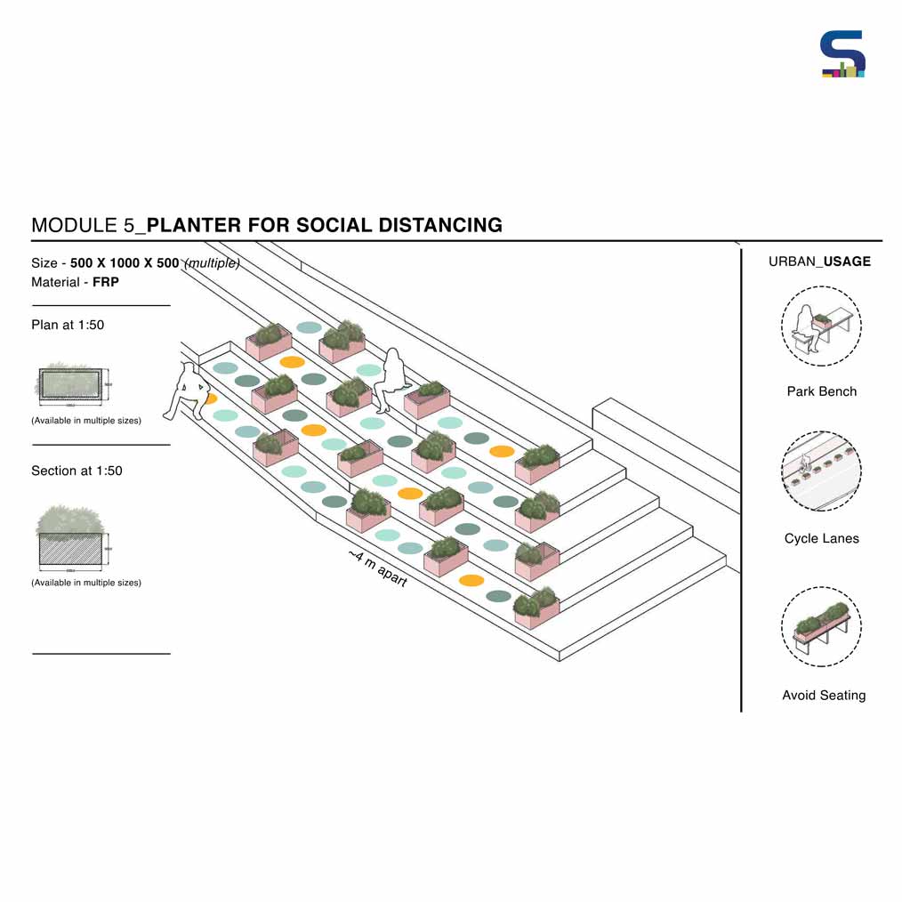 Planter For Social Distancing - Module 5 by Bandra Collective