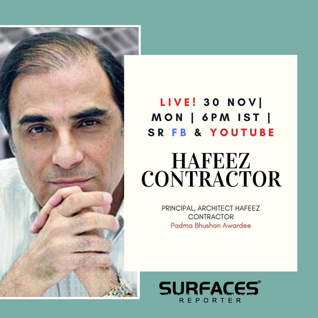 WATCH Hafeez Contractor on SURFACES REPORTER FB LIVE
