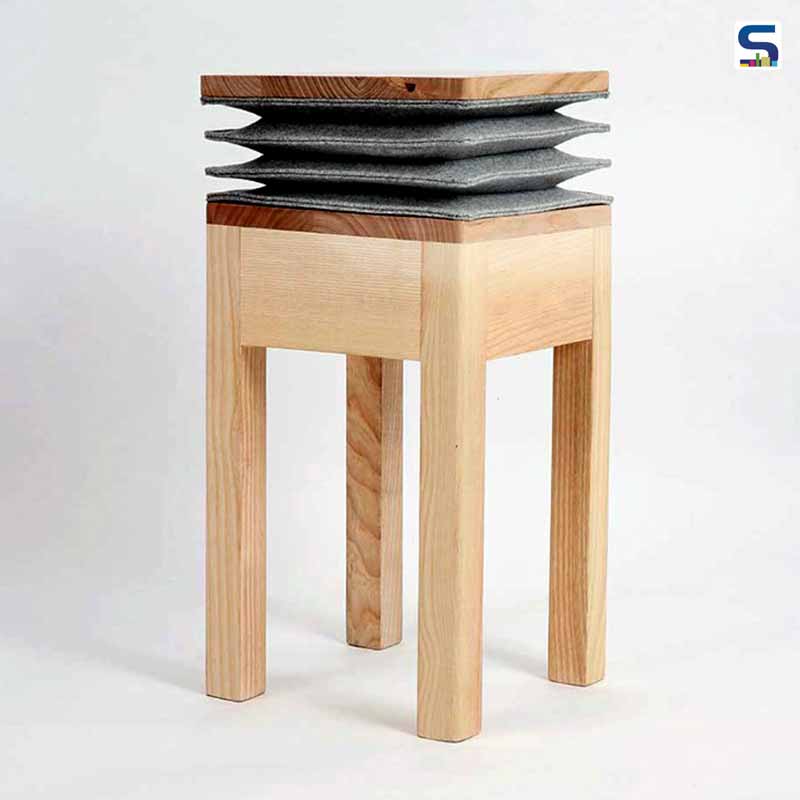 Accordion-Shaped ‘Xia’ Stool Emits A Musical Note When Pressed | Soraia Gomes | Portuguese