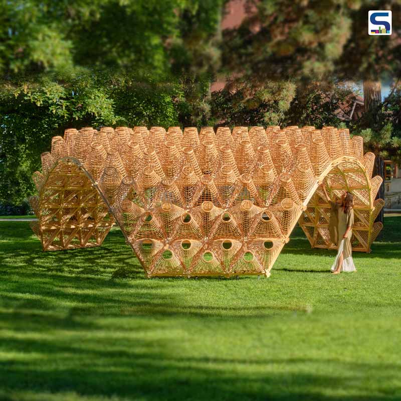 Wicker Mesh Pavilion by DJA