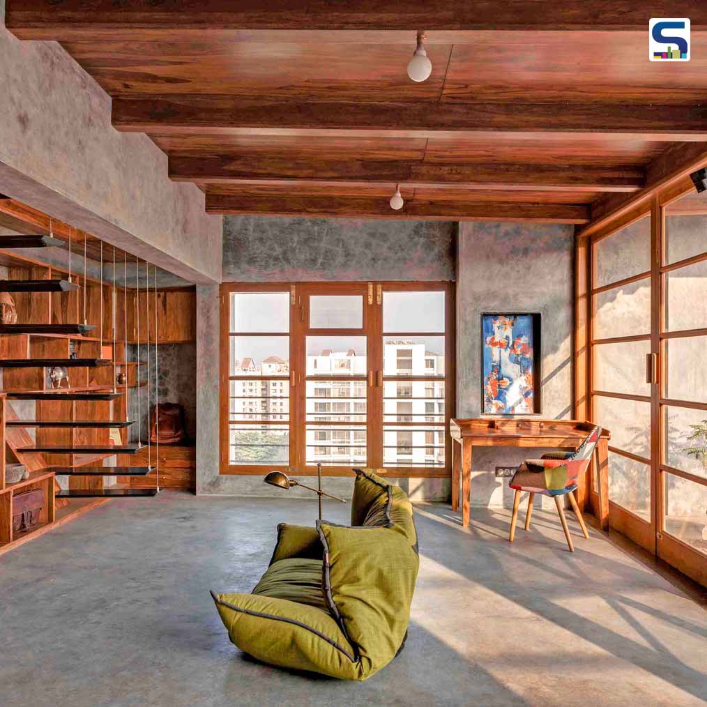 A Peaceful "Veranda on a Roof "With A Library, Pantry and a Terrace in Pune | Studio Course