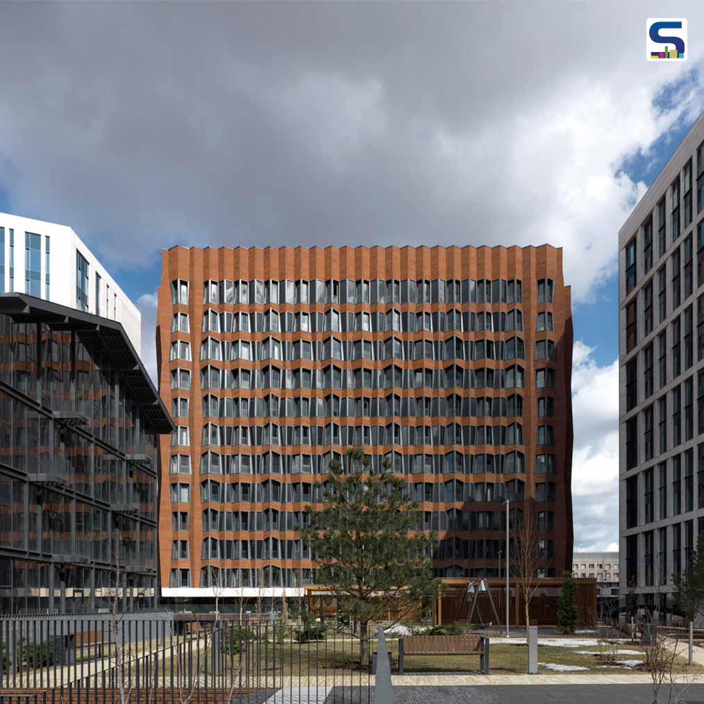 This 13-Storey Residential Building in Moscow Features Fascinating Wavy Brick Facade | SPEECH