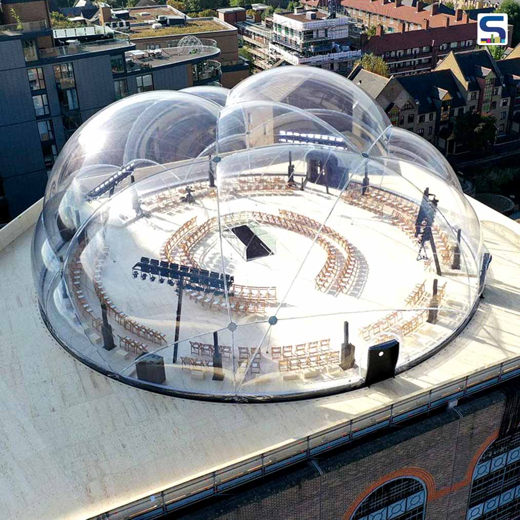 Chilean architect Creates A Transparent, Bubble-Like Dome to Cover This Car Park For McQueens Spring Summer 2022 Show | East London