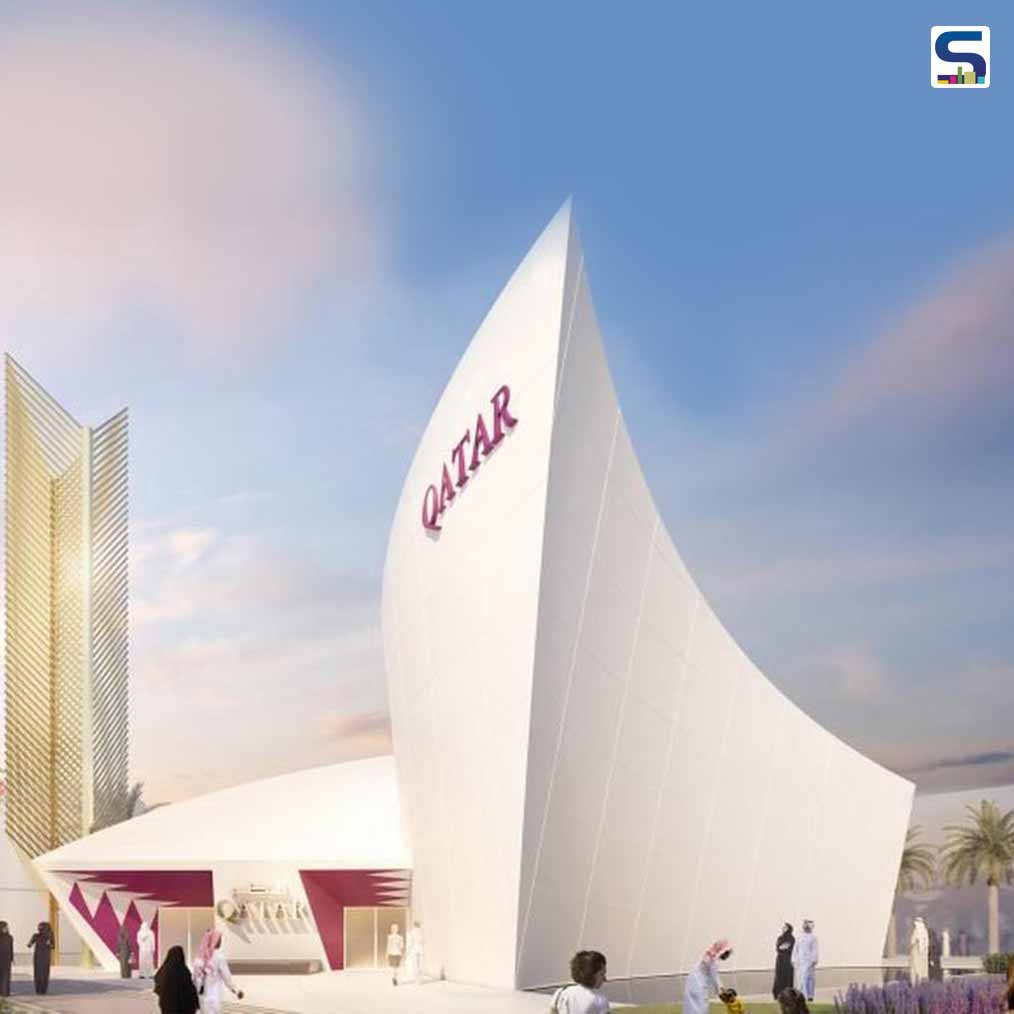 The Curved Qatar Pavilion at Dubai Expo Represents Country’s Coat of Arms | Santiago Calatrava