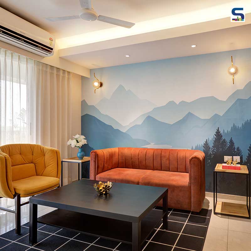Studio Bipolar Designs A Colourful, Cosy and Lively Visitors Lounge in Jaipur for Young Families | Ashiana Umang