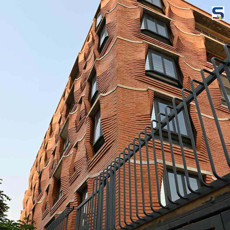 Striking Rippling Brickwork Features The Sienna Apartments Designed by Sameep Padora and Associates | Hyderabad