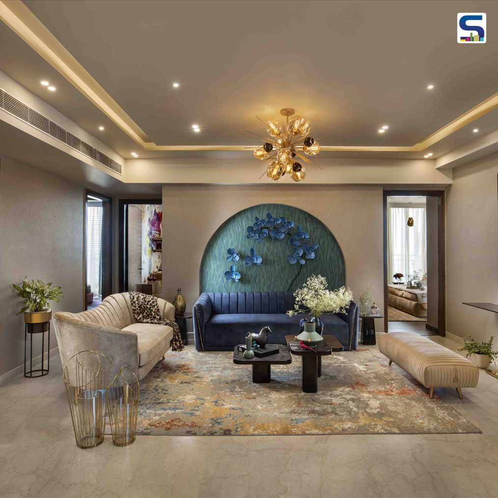 Pleasing Pastel Combined With Luxe Scheme To Create Intimate And Soothing Interiors In This Gurugram Home | MADS Creations