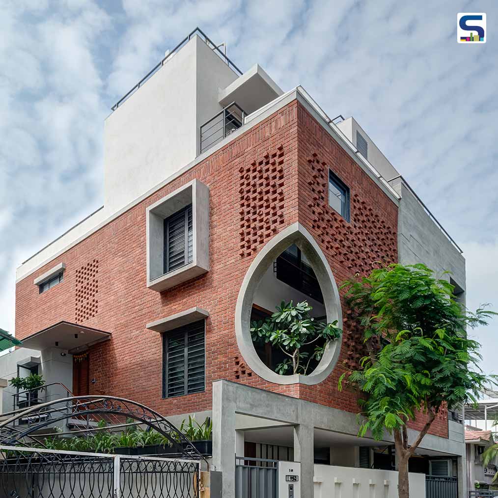 Brick and Exposed Concrete Creates A Warm, Sustainable and Homely Family Nest in Gujarat | Aangan Architects | Samruddhi