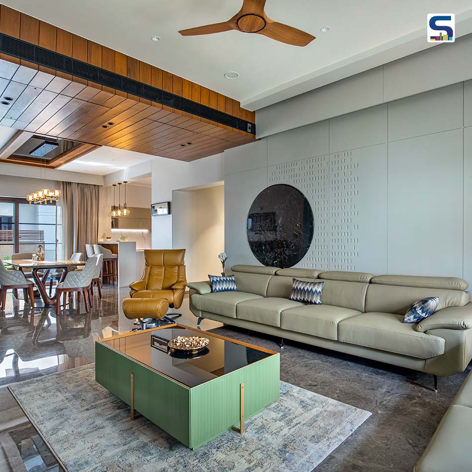 Ar. Ruchir Sheth Designs An Elegant Bungalow Featuring Perky Colour Palette and Rich Finishes | Nilamber Grandeur | Vadodara