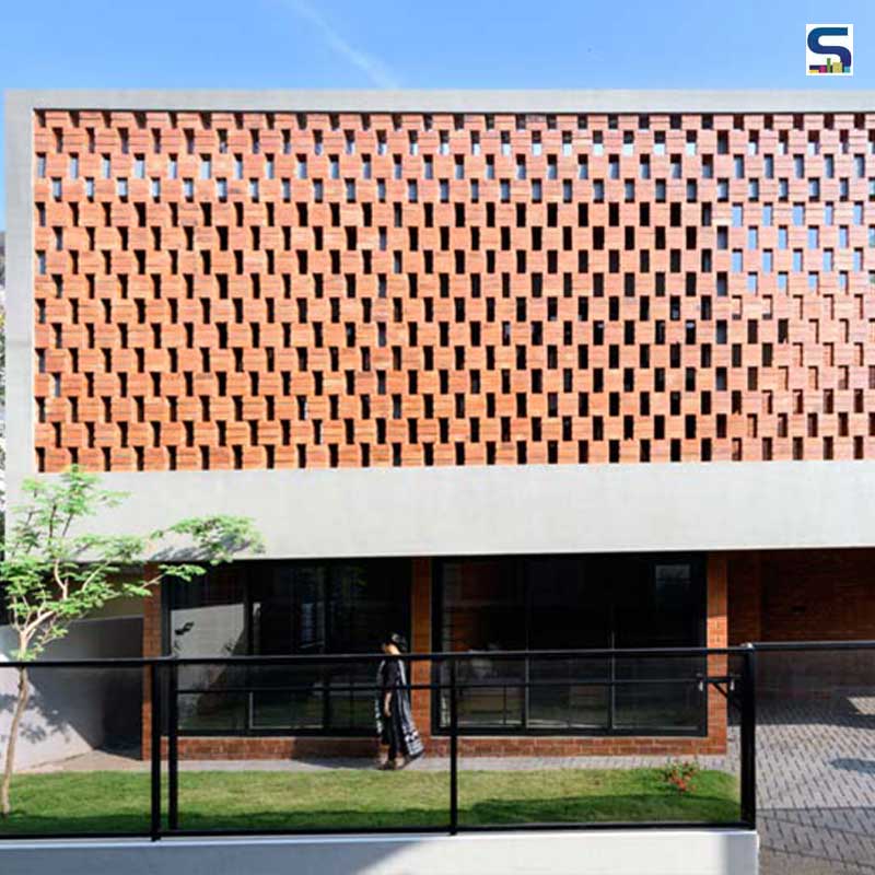Srijit Srinivas Architects Design A Modern Brick Lattice House in Kerala