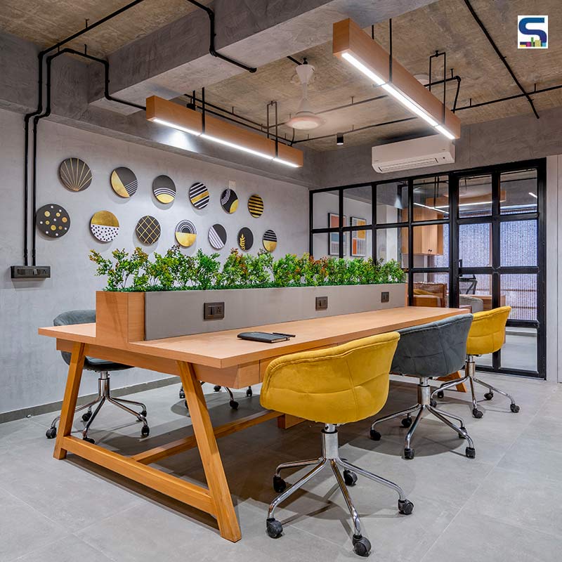 Space Theory Gives Rustic Touch To This Contemporary Office in Ahmedabad | Kraftier Studio