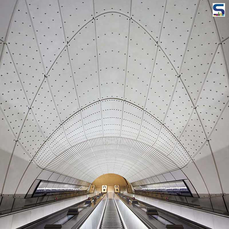 Londons Newest Railway Line By Grimshaw Features Sinuous Surfaces With Fluid And Curved Junctions in the Passenger Tunnels | Elizabeth Line