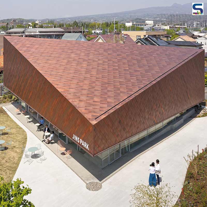 A Unique Copper-Clad Trapezoidal Eyewear Shop in Japan | Yuko Nagayama & Associates |  JINS