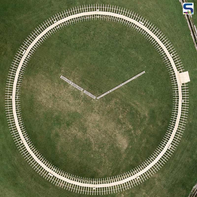 This Clock-Shaped Wooden Installation in France Will Be Dismantled and Reused In Facades and Roofs | Tour de France