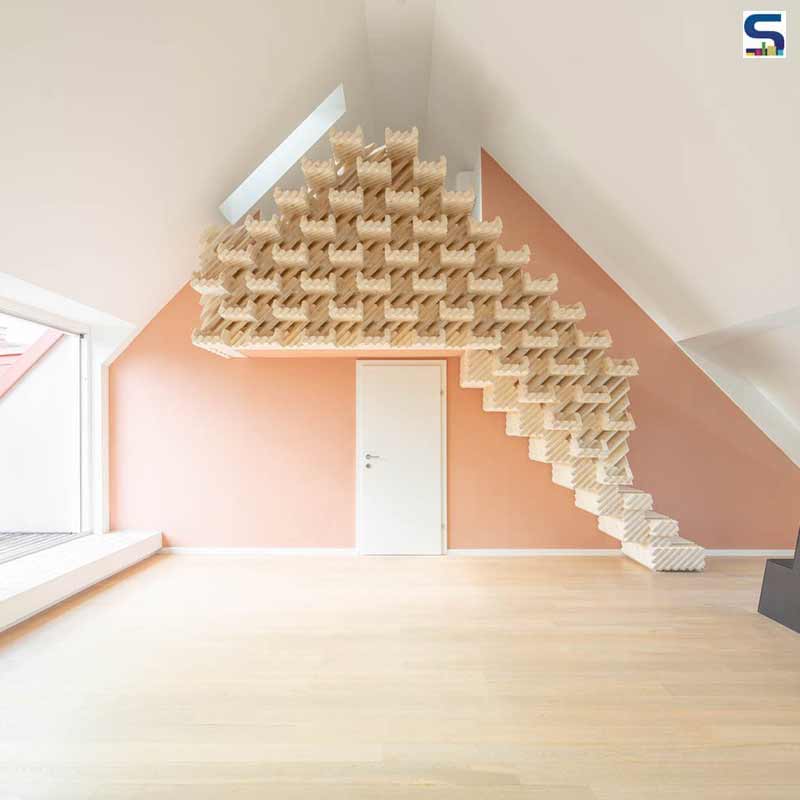 An Attic Is Transformed Into A Two-Level Home Through Creative Arrangements of Puzzle Links | Vienna | Gheorghe