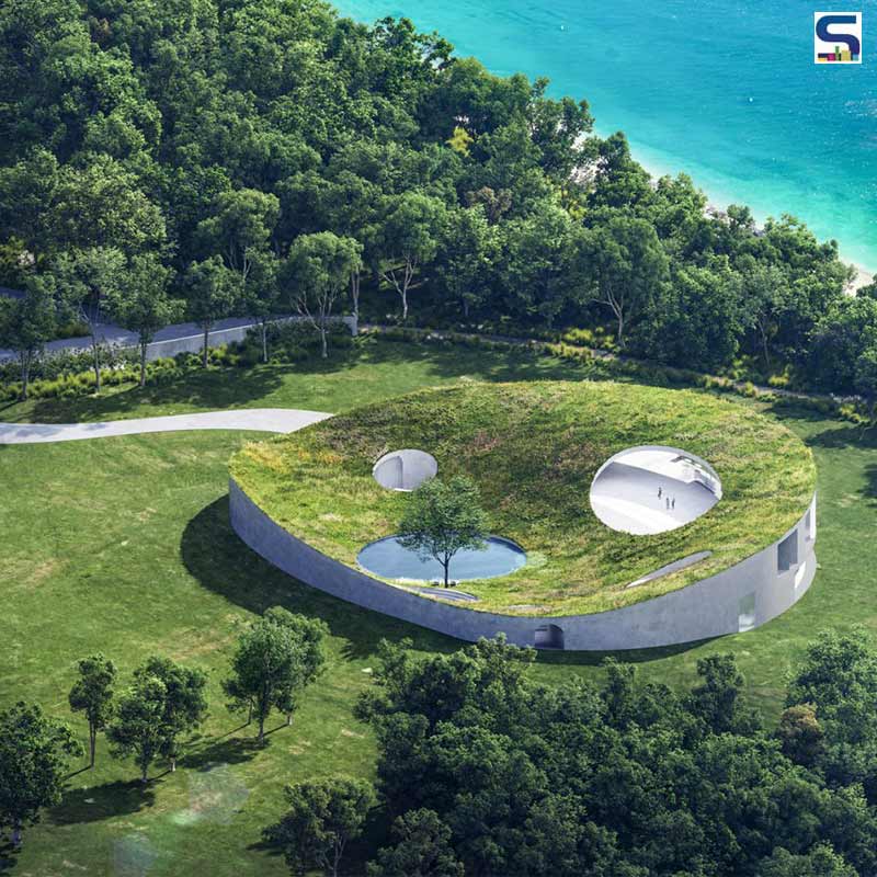 Disc-Shaped Vacation Home Amidst Verdant Greenery Accentuated By A Circular Opening Roof | Japan | Sou Fujimoto