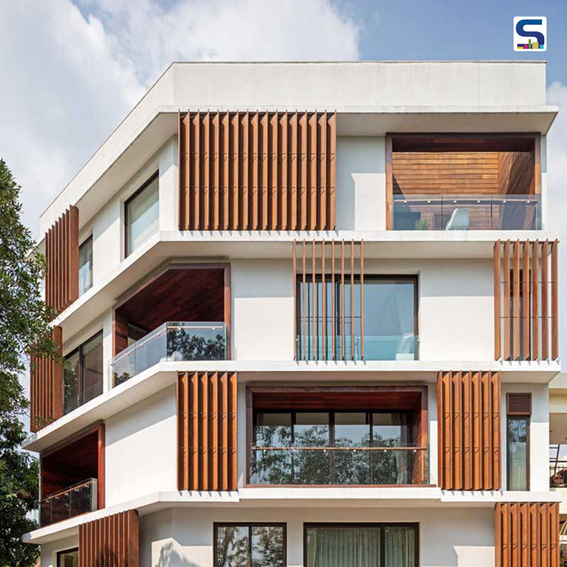 Wooden Louvres In This Abode Allow Proper Light, Ventilation and Protection From Harsh Delhi Heat | Team 3