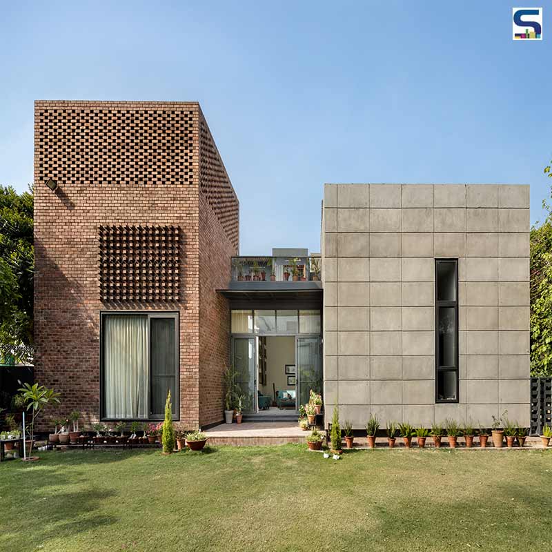 Exposed Brick and Concrete Forges A Connection With Nature In this Panchkula House | Studio Ardete