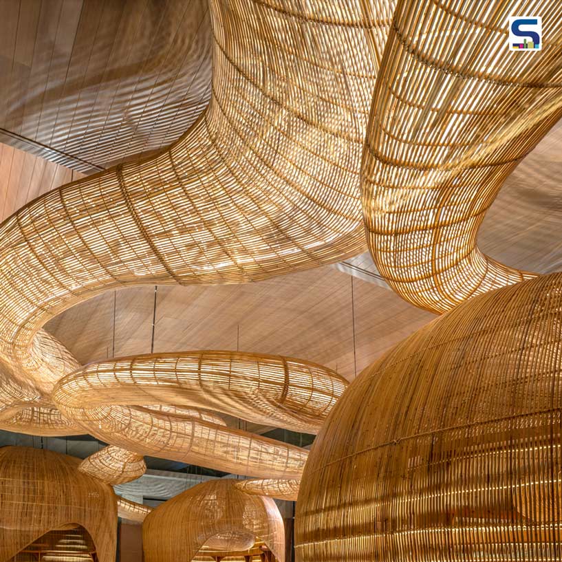 Rattan Installations Float In The Chiang Mai Art Gallery in Thailand | Enter Projects Asia