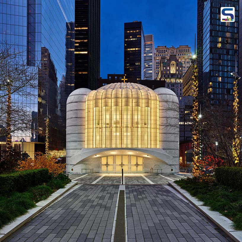 The St Nicholas Greek Orthodox Church, which replaces the 19th-century church that was smashed in the 9/11 attack, has lit up for the first time over 20 years after that dreadful day.