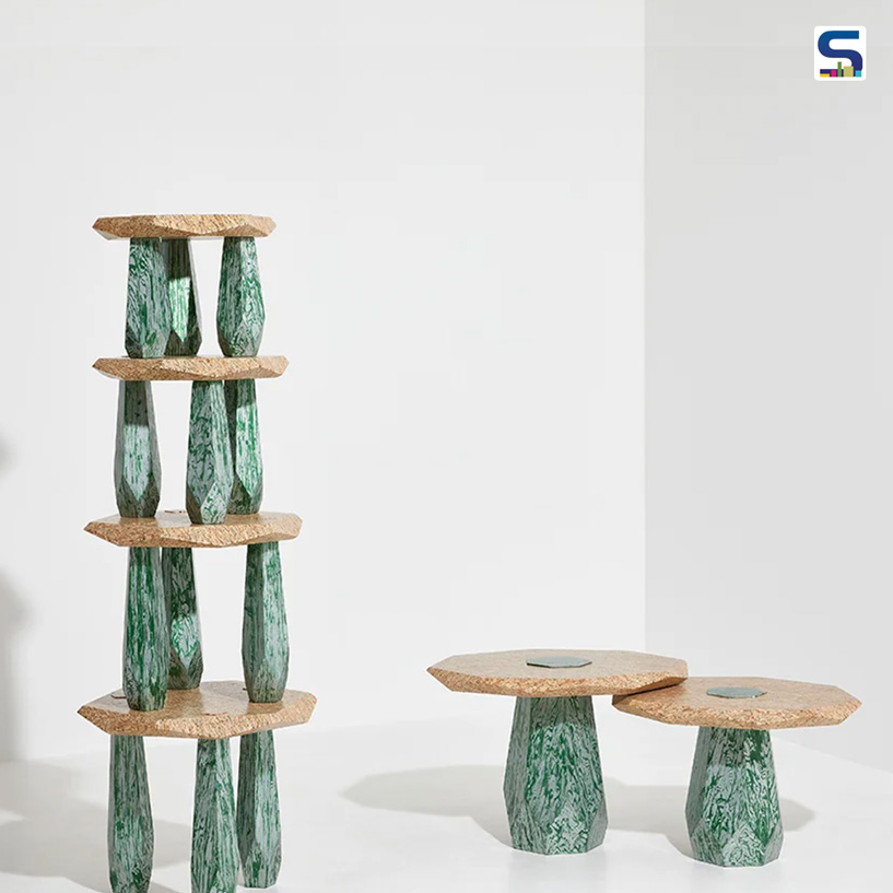 Construction Wood Waste Turned Into Stacked Tables | Weonrhee | Primitive Structures