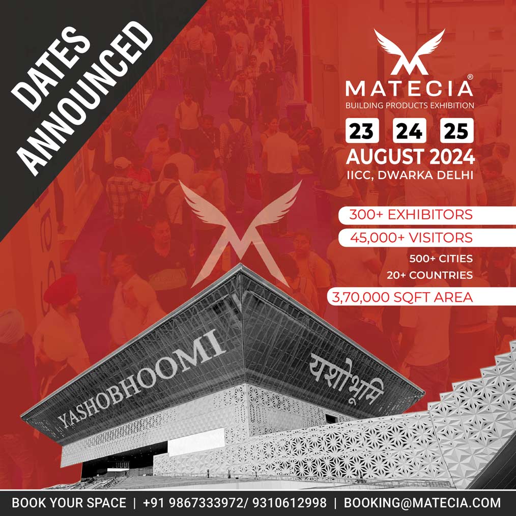 Dates Announced: MATECIA Exhibition and WADE ASIA 2024 | August 23-25 | Yashobhoomi, IICC, Dwarka, Delhi | Save the Date