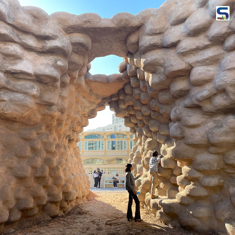 Innovative 3-Minute Pavilion by WallMakers Crafted from Recycled Tires Stands Out at Sharjah Triennial 2023 |