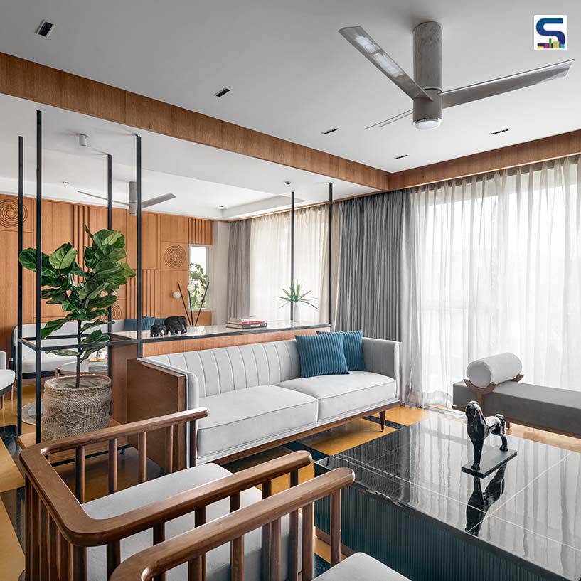 LAD Studio Turned a Massive Hall into Connected Spaces in This Gurugram Home | Marshmallow-Home