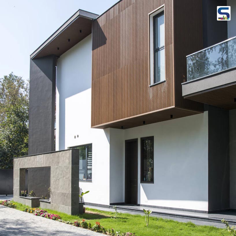 Indian Grey Stone and WPC in a 22,000-Square-Foot Home Designed by SSDA Architects in Delhi