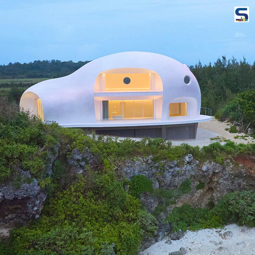 Japanese Artist Mariko Mori Designs Coral-Inspired House Amidst Lush Greenery, Overlooking the Sea | Japan