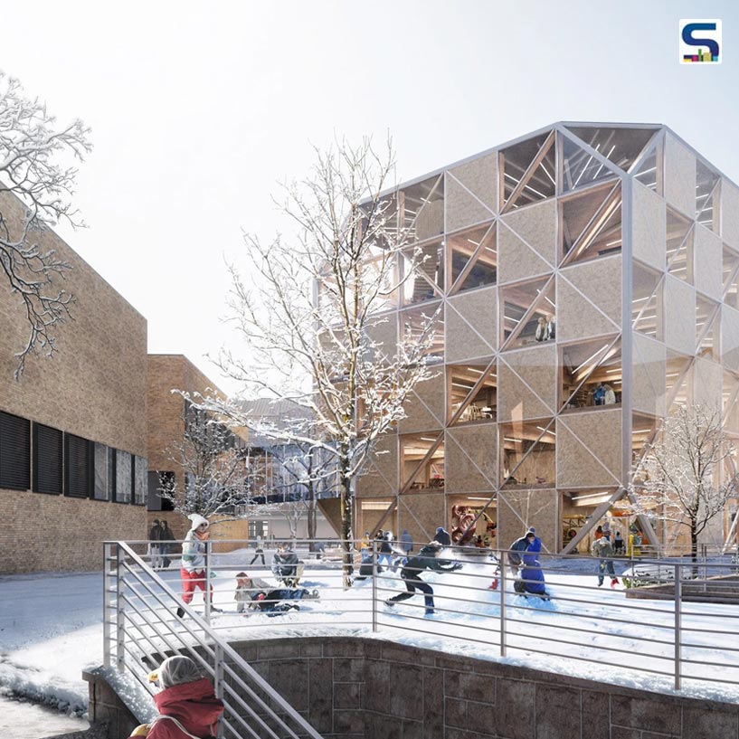 BIGs Innovative Mass-Timber Design for Makers KUbe in USA