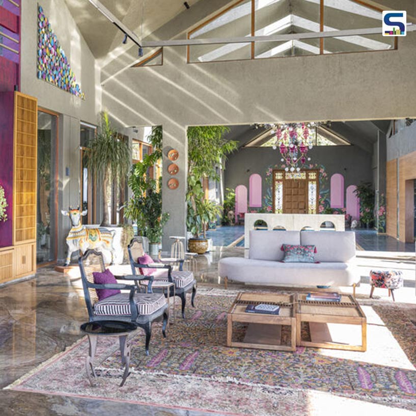 Elegant Lakeside Home in Maharashtra Showcasing Vibrant Design, a 65 ft Pool, and Natural Materials | Design HEX