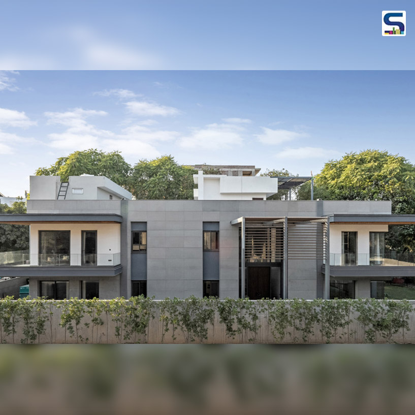 A 9000 Sq Ft Villa in Gurgaon with a Modern Deconstructed Façade | Mold Design Studio