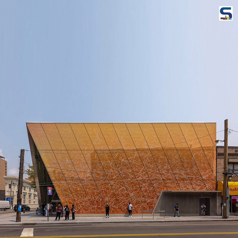 Vibrant Fritted Glass Facade Characterizes Snøhettas Far Rockaway Library